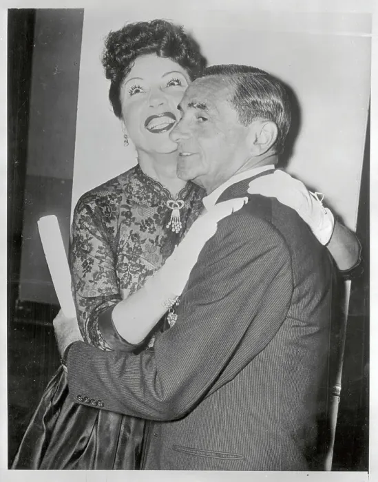 Framed Print : Ethel Merman Embracing Irving Berlin Framed Print : Ethel Merman Embracing Irving Berlin