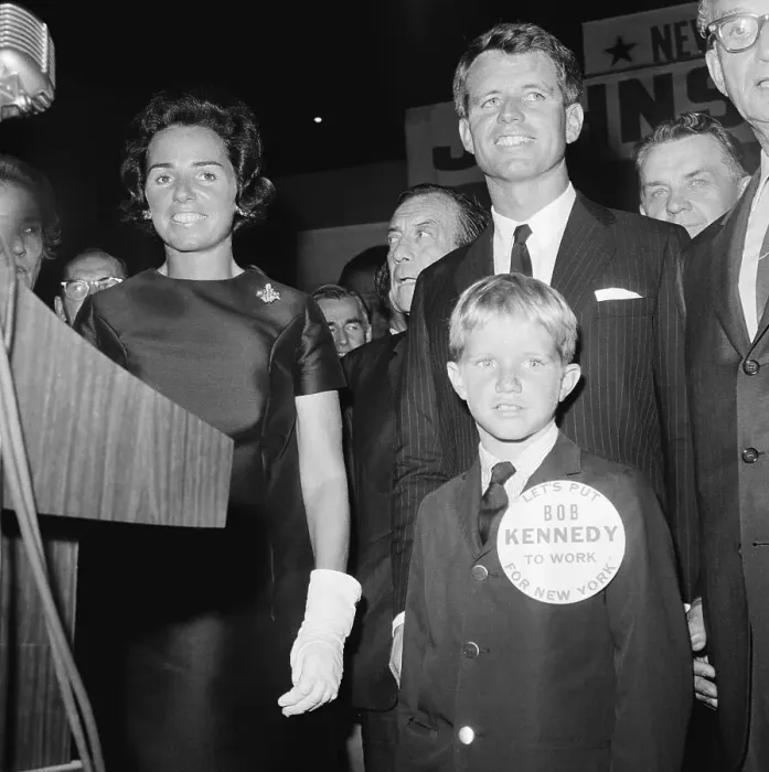 Framed Print : Ethel and Robert Kennedy With Their Son Framed Print : Ethel and Robert Kennedy With Their Son