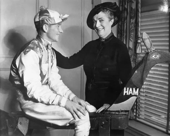 Framed Print : Ethel V. Mars and Jockey Robertson Framed Print : Ethel V. Mars and Jockey Robertson