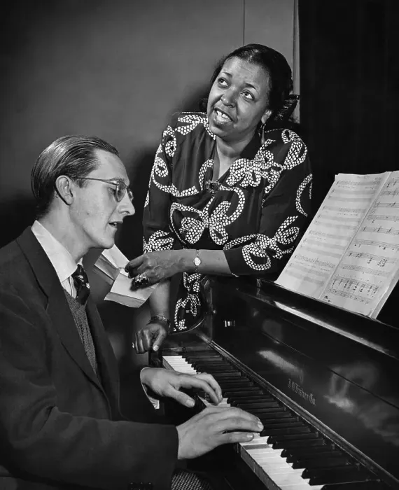 Framed Print : Ethel Waters and Accompanist Practicing Song Framed Print : Ethel Waters and Accompanist Practicing Song