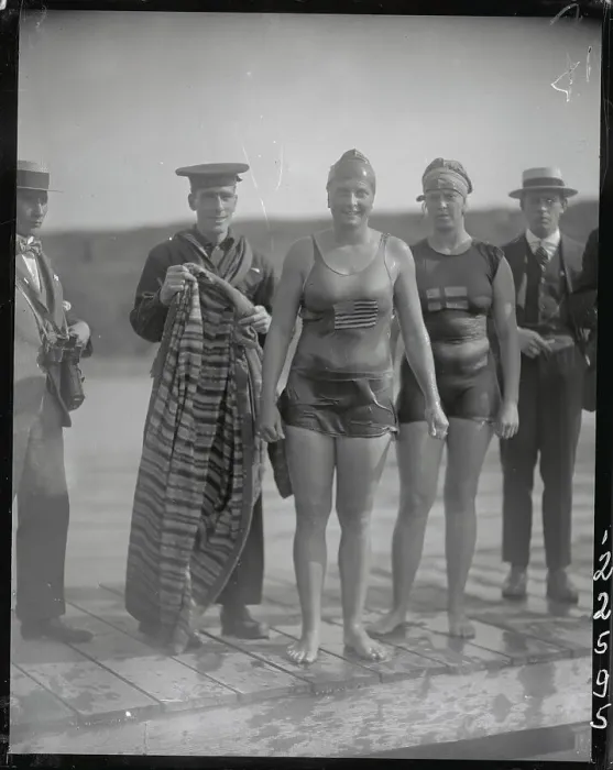 Framed Print : Ethelda Bleibtrey with Miss Gylling of Sweden During Antwerp Olympic Games Framed Print : Ethelda Bleibtrey with Miss Gylling of Sweden During Antwerp Olympic Games