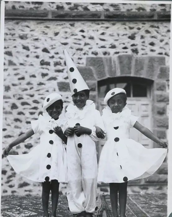 Framed Print : Ethiopian Children Posing in Clown Costumes Framed Print : Ethiopian Children Posing in Clown Costumes