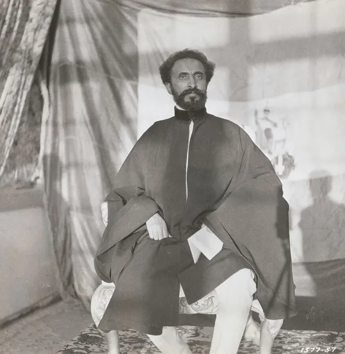 Framed Print : Ethiopian Emperor Haile Selassie Posing in Royal Dress Framed Print : Ethiopian Emperor Haile Selassie Posing in Royal Dress