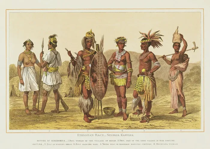 Framed Print : Ethiopian Race Illustration Framed Print : Ethiopian Race Illustration