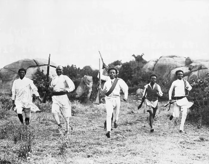 Framed Print : Ethiopian Scouts Run Back to Army Camp Framed Print : Ethiopian Scouts Run Back to Army Camp