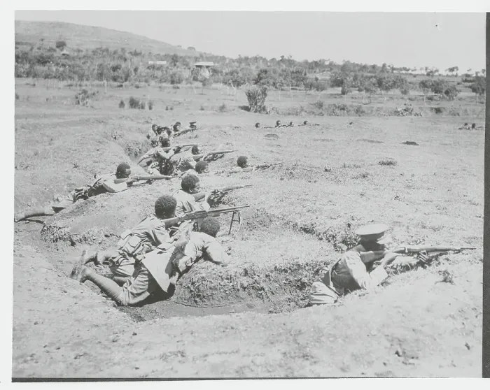 Framed Print : Ethiopian Troops in Trenches Framed Print : Ethiopian Troops in Trenches