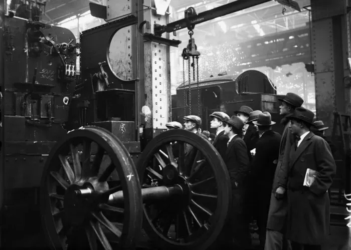 Framed Print : Eton Boys At Swindon Works Framed Print : Eton Boys At Swindon Works