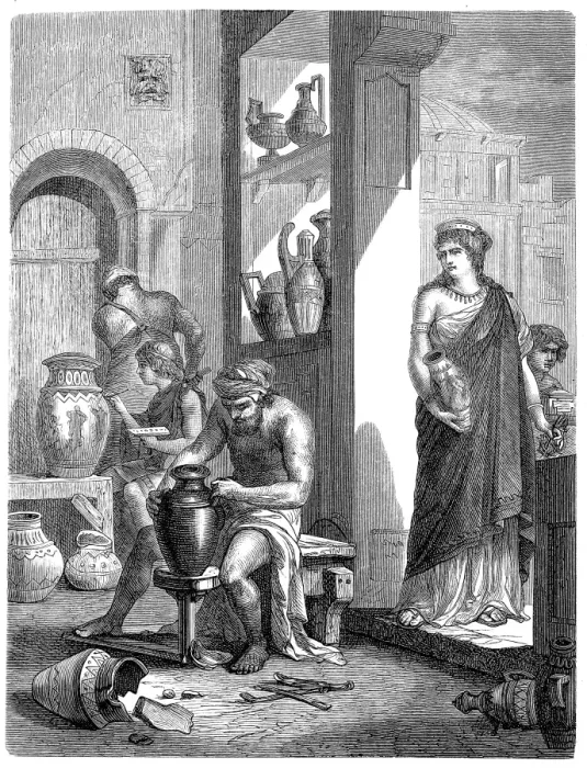 Framed Print : In an Etruscan pottery Framed Print : In an Etruscan pottery