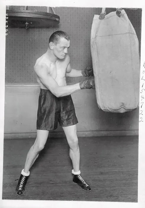 Framed Print : Eugene Criqui Hitting Punching Bag Framed Print : Eugene Criqui Hitting Punching Bag