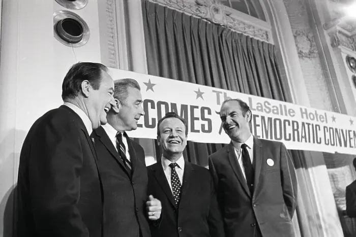 Framed Print : Eugene McCarthy and Hubert Humphrey