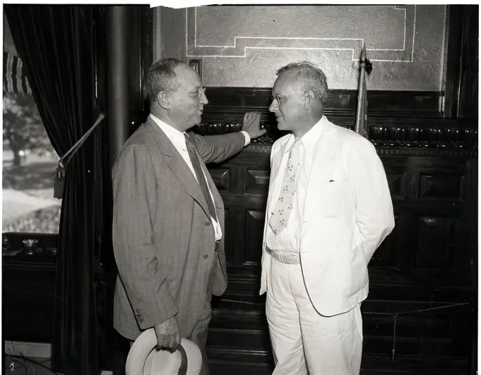 Framed Print : Eugene Meyer And Alf M. Landon