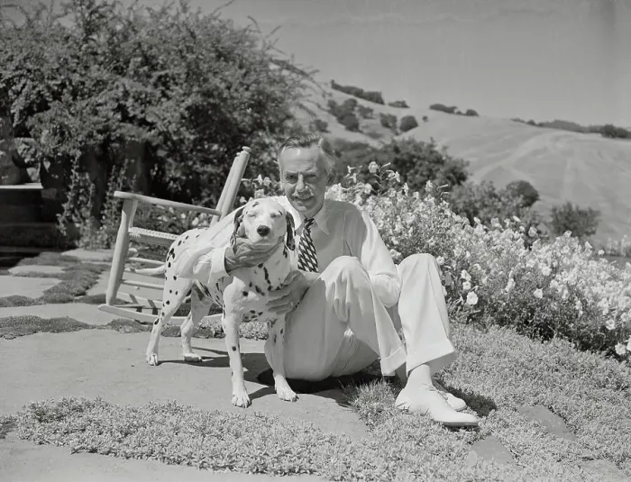 Framed Print : Eugene O'Neill with Dalmatian Framed Print : Eugene O'Neill with Dalmatian