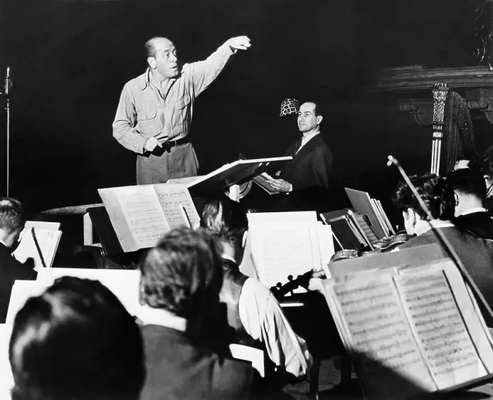 Framed Print : Eugene Ormandy Conducting Orchestra Framed Print : Eugene Ormandy Conducting Orchestra