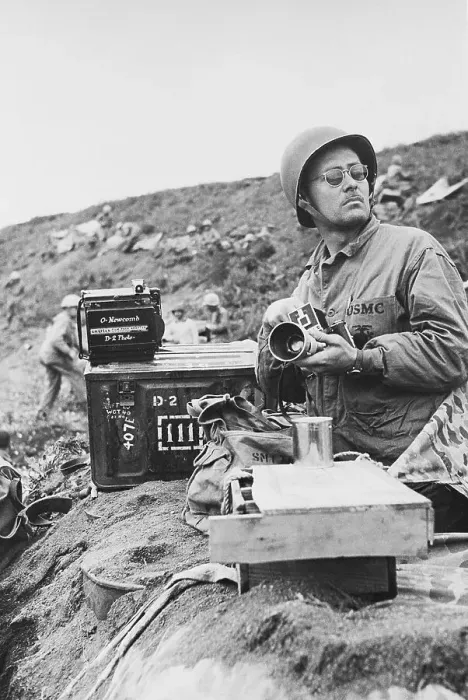 Framed Print : Eugene Smith Holding a Camera