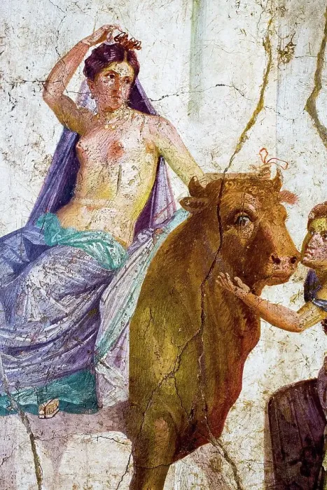 Framed Print : Europa, mistress of Zeus in Greek mythology, and the Bull, mural from historic Pompeii, Italy, mistress of Zeus in Greek mythology, and the Bull, mural from historic Pompeii, Italy Framed Print : Europa, mistress of Zeus in Greek mythology, and the Bull, mural from historic Pompeii, Italy, mistress of Zeus in Greek mythology, and the Bull, mural from historic Pompeii, Italy