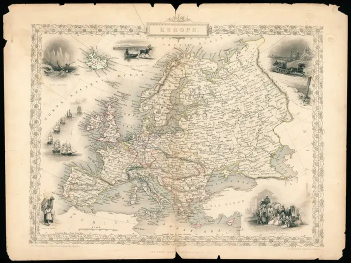 Framed Print : Europe In 1851 Framed Print : Europe In 1851