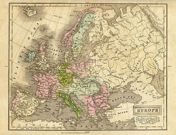 europe map 1829