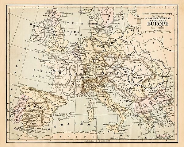 Europe map 1881