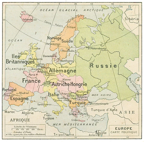 Europe Political map 1887