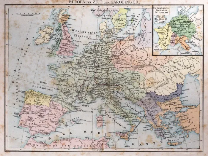 Framed Print : Europe at the time of the Carolingians Framed Print : Europe at the time of the Carolingians
