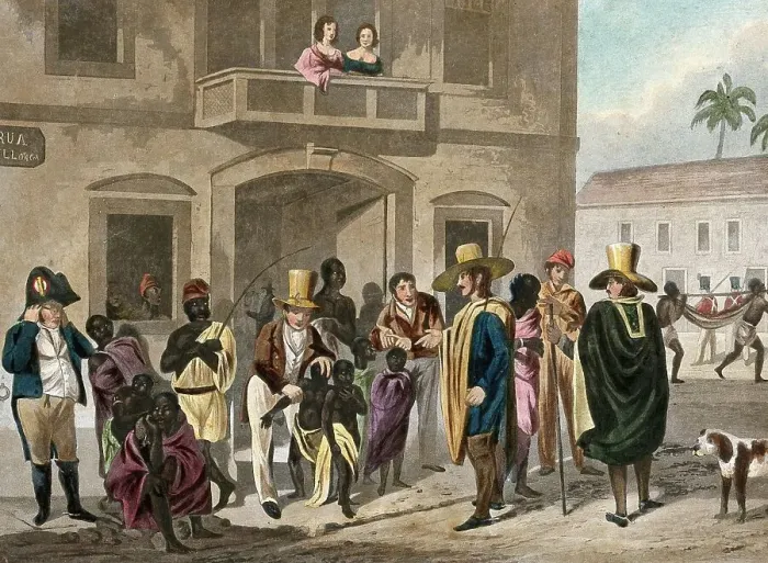 Framed Print : European men inspecting slaves in the slave market of Rio de Janeiro, 1812, Slavery, Brazil, Historical, digitally restored reproduction from a 19th century original Framed Print : European men inspecting slaves in the slave market of Rio de Janeiro, 1812, Slavery, Brazil, Historical, digitally restored reproduction from a 19th century original