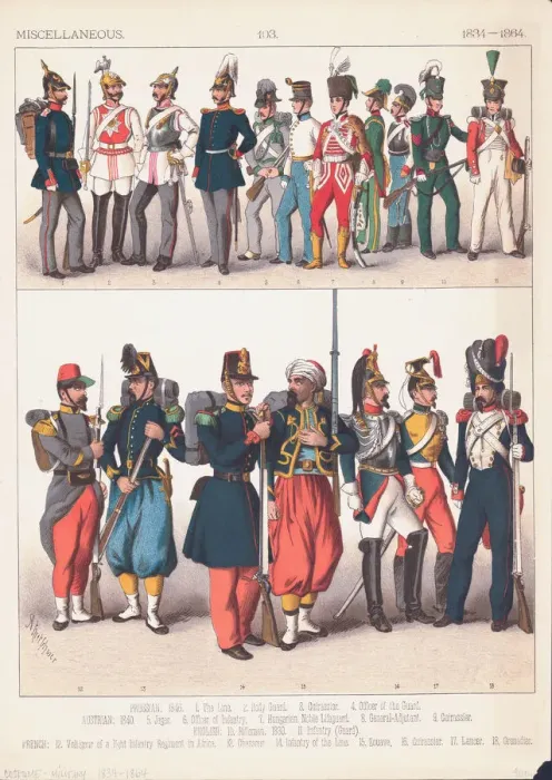 Framed Print : European Military Uniforms Framed Print : European Military Uniforms