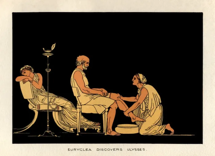 Framed Print : Euryclea discovers Ulysees Framed Print : Euryclea discovers Ulysees