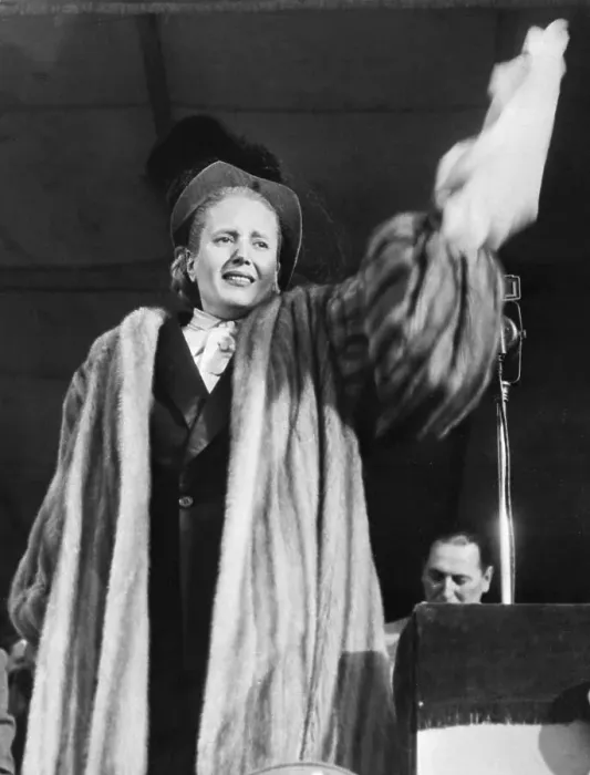 Framed Print : Eva Peron Acknowledging Crowd Framed Print : Eva Peron Acknowledging Crowd