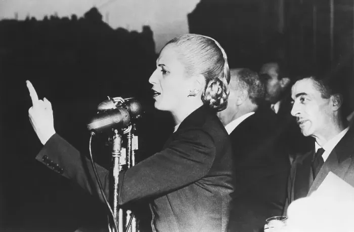 Framed Print : Eva Peron Giving an Election Speech Framed Print : Eva Peron Giving an Election Speech