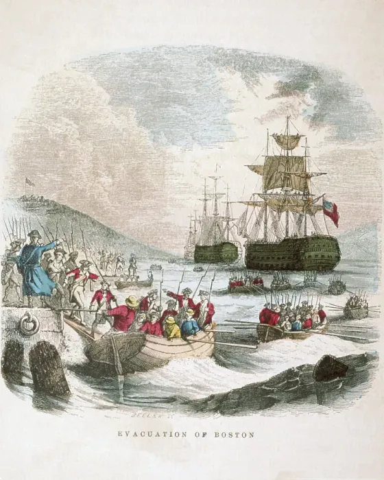 Framed Print : Evacuation of Boston by the British Framed Print : Evacuation of Boston by the British