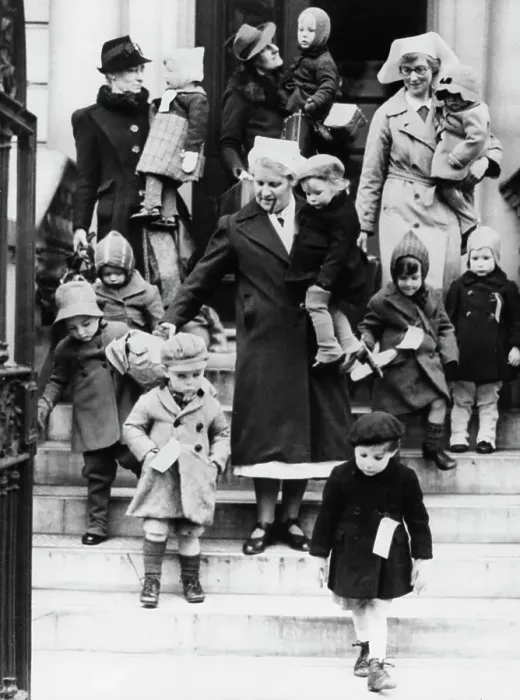 Framed Print : Evacuation of Children Framed Print : Evacuation of Children