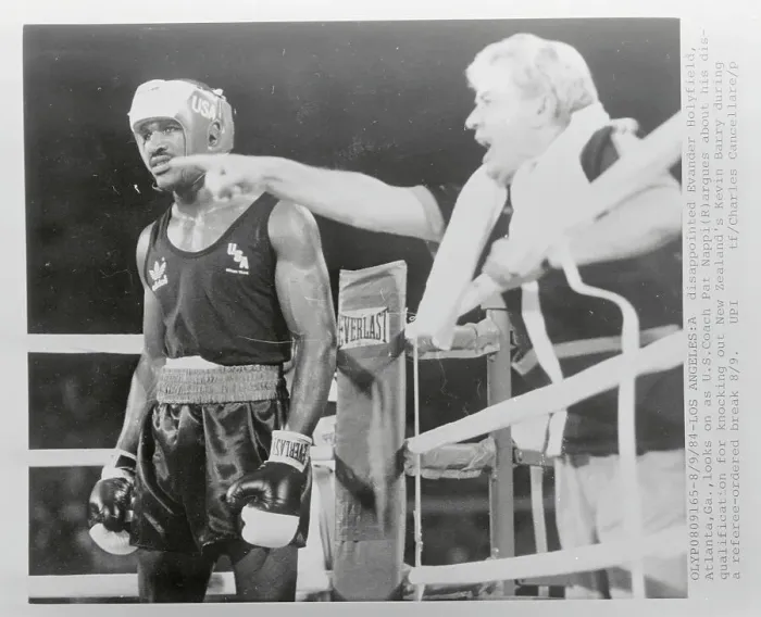Framed Print : Evander Holyfield Being Disqualified Framed Print : Evander Holyfield Being Disqualified