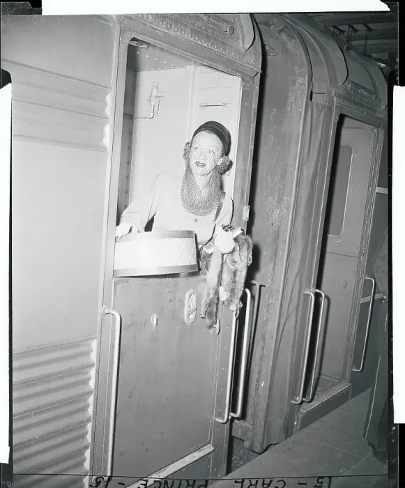 Framed Print : Eve Arden Arriving at Grand Central Station