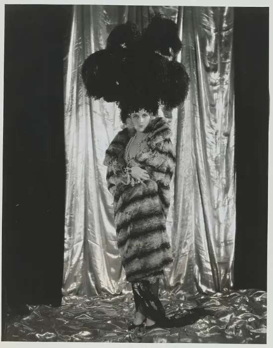 Framed Print : Evelyn Brent Wearing Fur Coat and Feather Headdress Framed Print : Evelyn Brent Wearing Fur Coat and Feather Headdress
