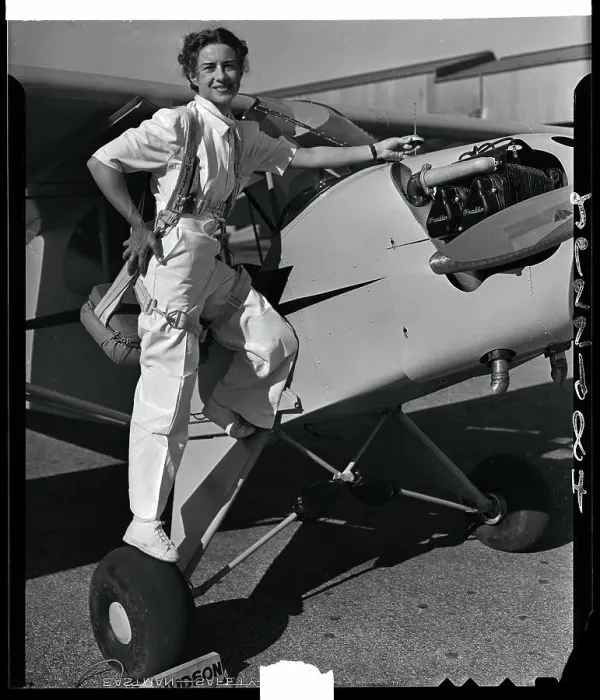 Framed Print : Evelyn Hudson Standing on Plane Wheel Framed Print : Evelyn Hudson Standing on Plane Wheel