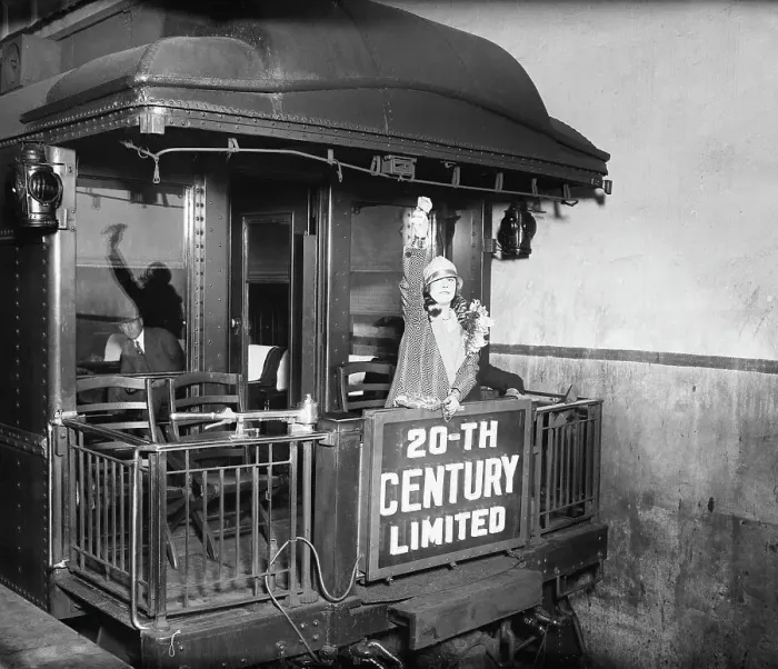Framed Print : Evelyn Nichols On Back Of Train Waving Framed Print : Evelyn Nichols On Back Of Train Waving