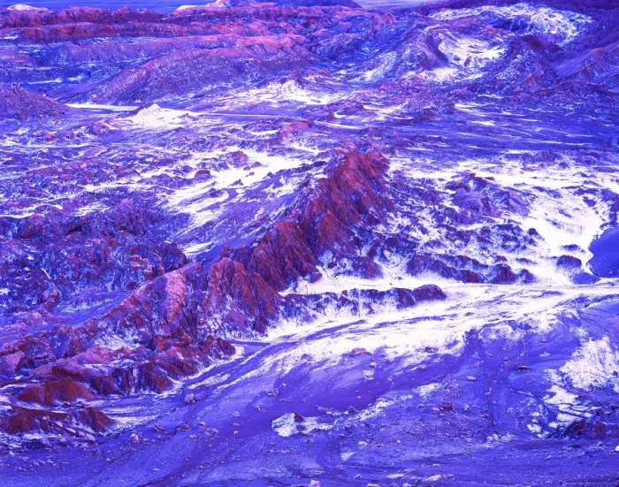 Framed Print : Evening mood, salt crust, Valle de la Luna, Cordillera de la Sal, Atacama Desert, Chile Framed Print : Evening mood, salt crust, Valle de la Luna, Cordillera de la Sal, Atacama Desert, Chile