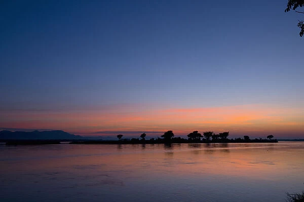 Evening mood at the Zambezi river, Lower Zambezi, Zambia
