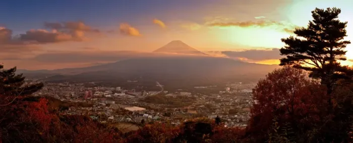 Framed Print : Evening panorama view of Mt. Fujiyama Framed Print : Evening panorama view of Mt. Fujiyama