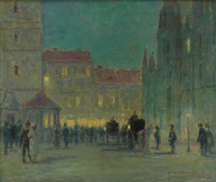 Framed Print : Evening In Front Of The St. Elisabeth Cathedral Framed Print : Evening In Front Of The St. Elisabeth Cathedral