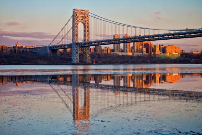 Framed Print : Evening Sunlight on the George Washington Bridge Framed Print : Evening Sunlight on the George Washington Bridge