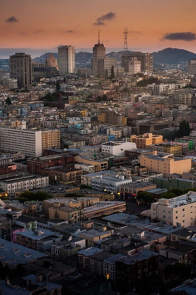 Evening view of San Francisco