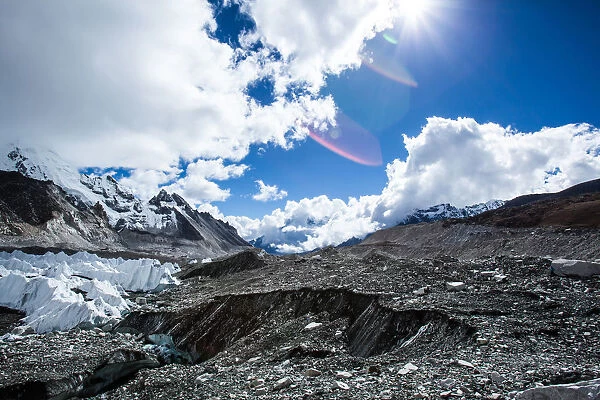 Everest base camp, Everest base camp trek, Himalayas, Khumbu glacier, Nepal, Colour Image