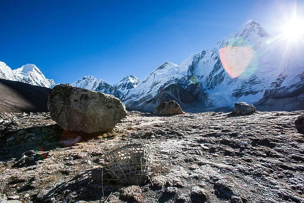 Everest base camp trek, Gorak Shep, Himalayas, Nepal, Colour Image, Color Image, Photography