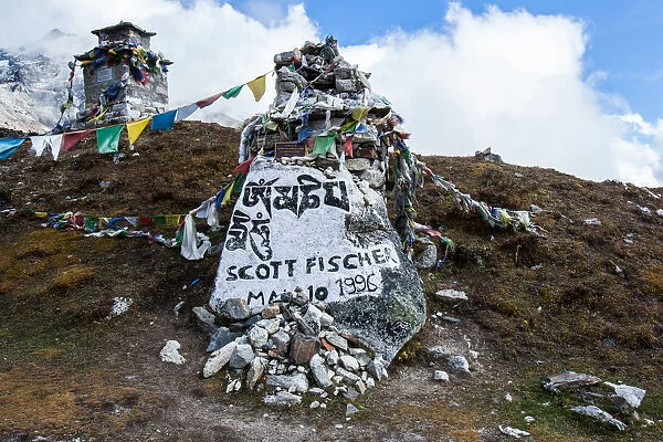 Everest base camp trek, Himalayas, Nepal, Scott Eugene Fischer, memorial, Colour Image