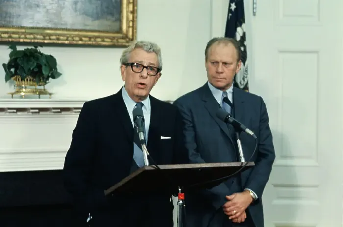 Framed Print : Everett Dirksen and Gerald Ford Addressing Newsmen Framed Print : Everett Dirksen and Gerald Ford Addressing Newsmen