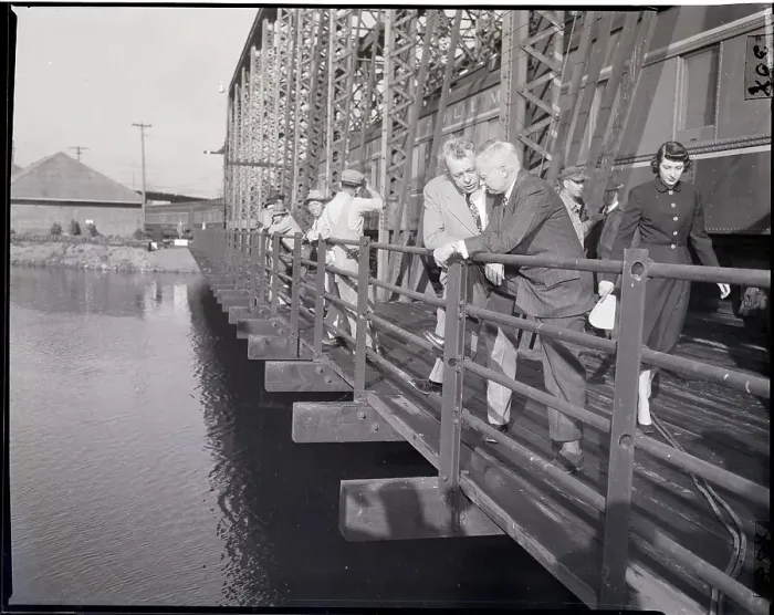 Framed Print : Everett Dirksen and Sherman Adams on Bridge Framed Print : Everett Dirksen and Sherman Adams on Bridge