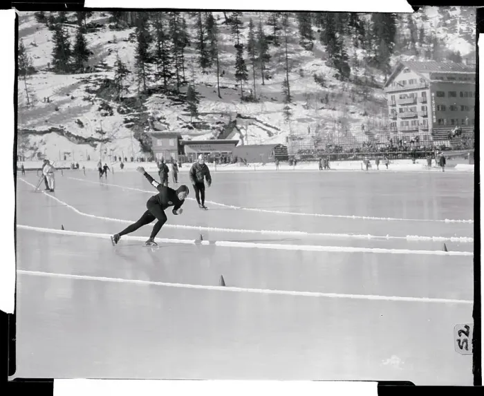 Framed Print : Evgenyi Grishin Skating Around a Rink