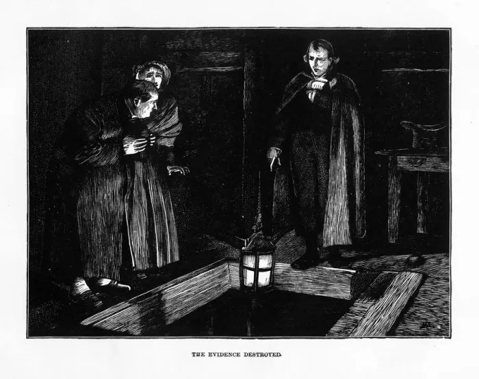 Framed Print : Evidence Destroyed Dickens Engraving
