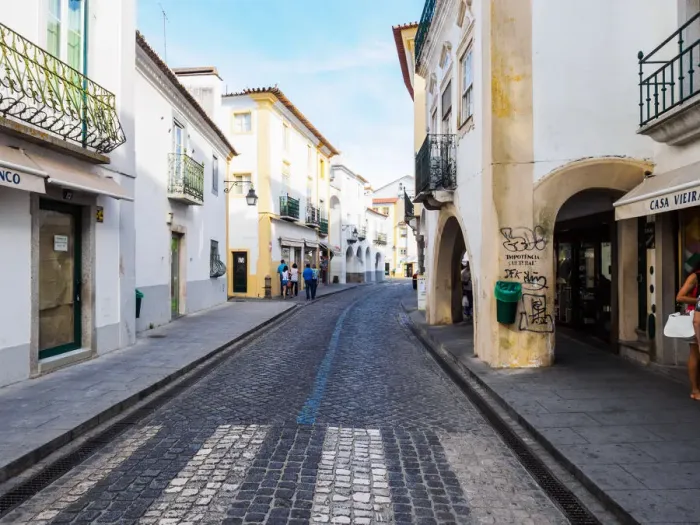 Framed Print : Evora Side Street Framed Print : Evora Side Street
